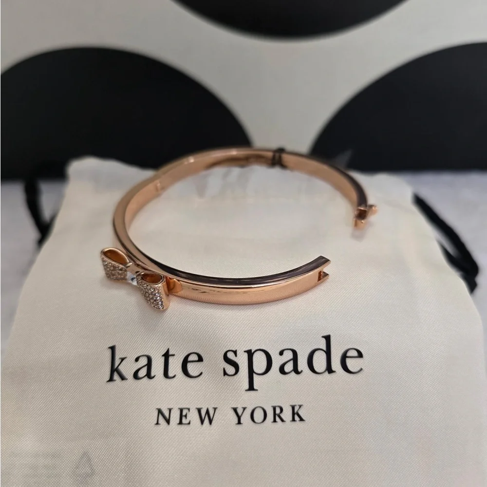 Kate Spade Rose Gold Bow Bracelet NWT - Picture 3 of 7